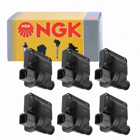 6 pc NGK 49046 Ignition Coils for 00263 1415045 178-8247 178-8520 30520-PT3-A02 30520-PT9-A02 88921330 920-1047 E546A E598 E800 GN10149 GN10188 IC170 IC355 UF-205 UF-98 UF205 UF205T UF98 Spark Plug