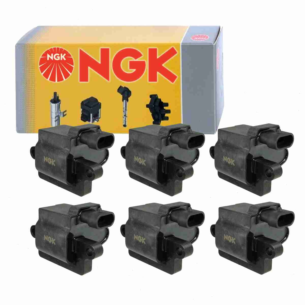 6 pc NGK 49081 Ignition Coils for 12558693 19355500 2505-206391 36