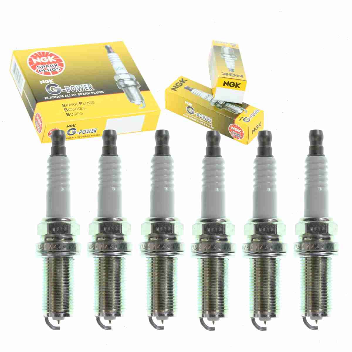 6 pc NGK 5018 G-Power Spark Plugs for 20 4316 4431 4505 4703 6713 AP5325 FGR8MDP FGR8MQP FR8MPP30X IKH16TT PKH16TT Ignition Wire Secondary Fits select: 2009-2018 TOYOTA RAV4, 2010-2017 TOYOTA CAMRY