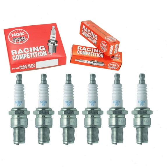 6 pc NGK 5196 Racing Spark Plugs for 92070-3704 Ignition Wire Secondary