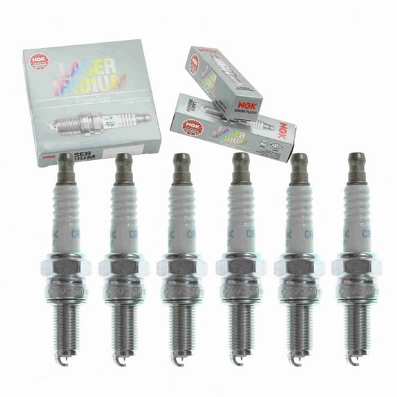 6 pc NGK 5258 Laser Iridium Spark Plugs for 09482-00594 Ignition Wire Secondary Fits select: 1990-1992 FERRARI F40