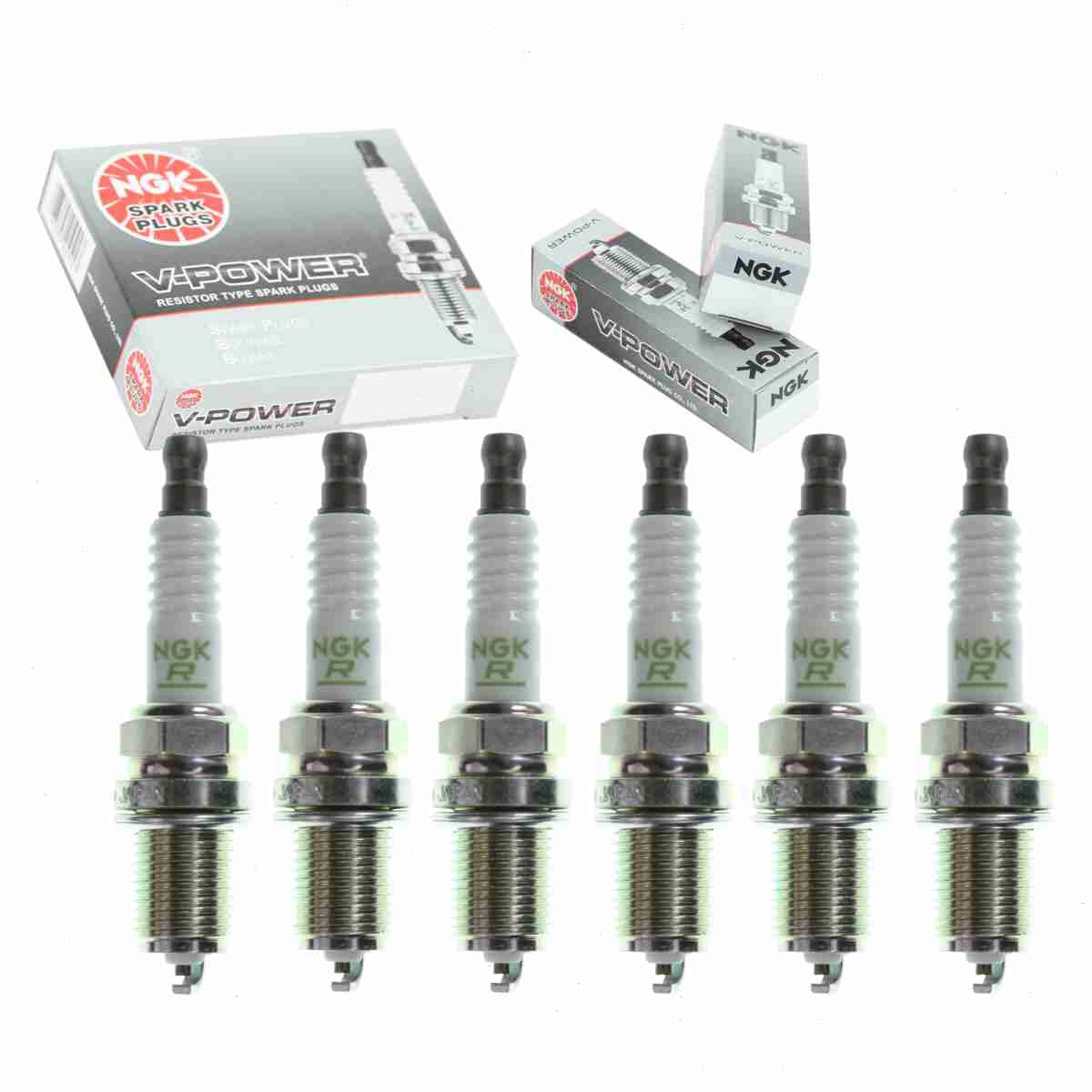 6 pc NGK 5791 V-Power Spark Plugs for 1Y0B 22401-50Y07 3192 3299 5-86123953 5-86123953-0 8-94328373 8-94328373-0 98079-5714E BP05-18-110 FR5DCX K22P-U11 K22PR-L11 K22PR-U11 MS851359 RC7YC4 RC7YCC4