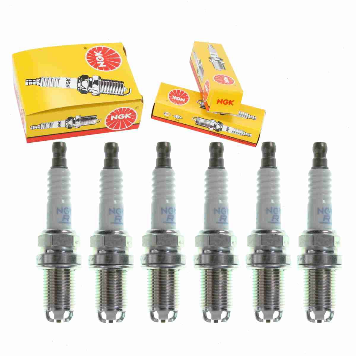 6 pc NGK 5881 Standard Spark Plugs for 3197 3249 3263 94702-00404 94709-00404 K22TM11 K22TMR11 K22TNR-S Ignition Wire Secondary