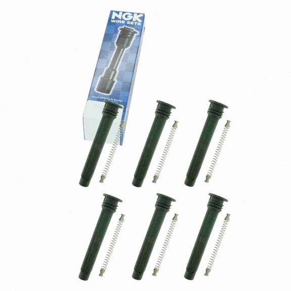 6 pc NGK 58965 Ignition Coil Boots for 136027 50084 50084-1 671-6309 702537 SPB219 SPP156E Direct Spark Plug Wire Fits select: 2015 JEEP WRANGLER UNLIMITED, 2011-2014 JEEP GRAND CHEROKEE