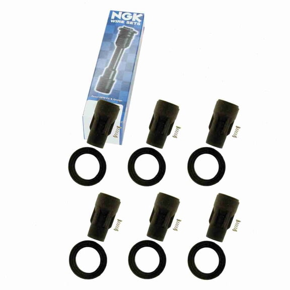 6 pc NGK 58967 Ignition Coil Boots for 02550 134020 2550 671-4285 702538 SPB220 SPP157E Direct Spark Plug Wire Fits select: 2007-2014 JEEP PATRIOT, 2008-2014 DODGE AVENGER