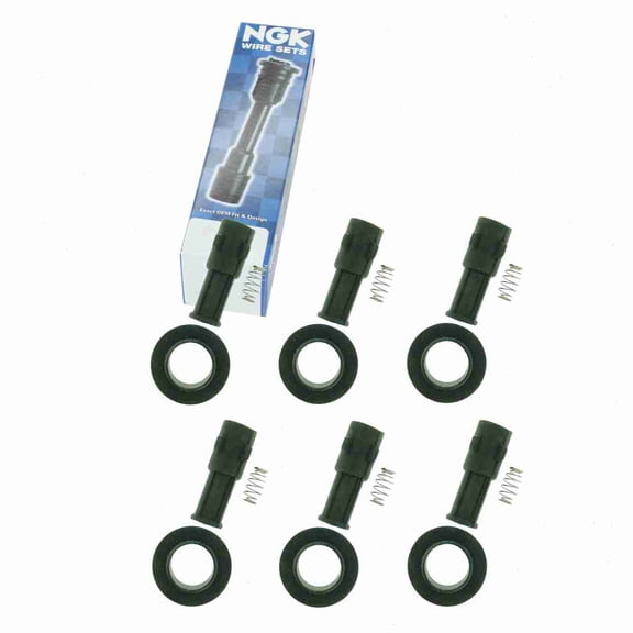 6 pc NGK 58983 Ignition Coil Boots for 186041 671-6301 702540 SPB222 SPP159E Direct Spark Plug Wire Fits select: 2009 CHEVROLET TRAVERSE, 2008-2009 CADILLAC CTS
