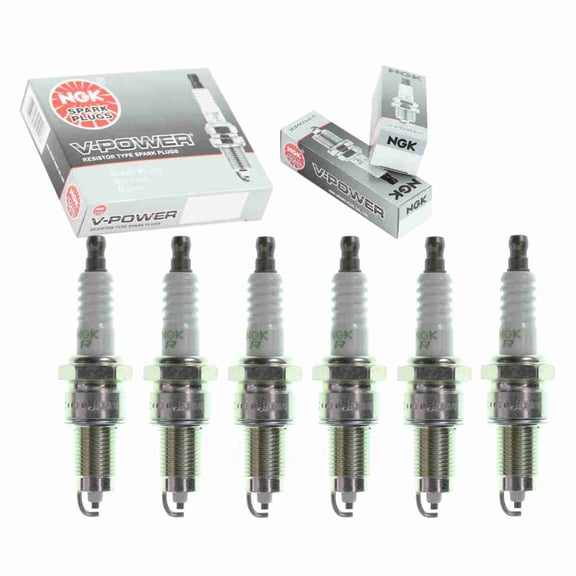 6 pc NGK 6334 V-Power Spark Plugs for 101 3001 3002 3885 3896 4124 915 925 AG44 AG54 AGS44 J16BR-U J16BR-U11 J16HR-U10 N13L N14LY N8L R42XLSM R44XLSE R44XLSM RN13L RN13LYC RN14LY RN8L W9HC WR9HC