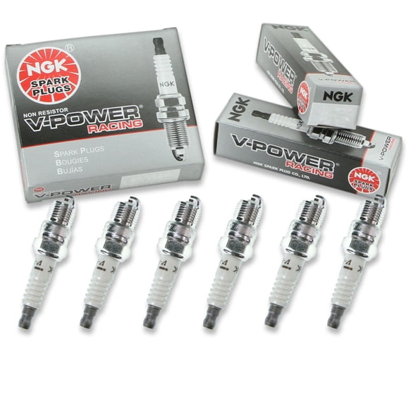 6 pc NGK 6468 V-Power Racing Spark Plugs for 272 436TS 672 BL60Y V59YC Ignition Wire Secondary