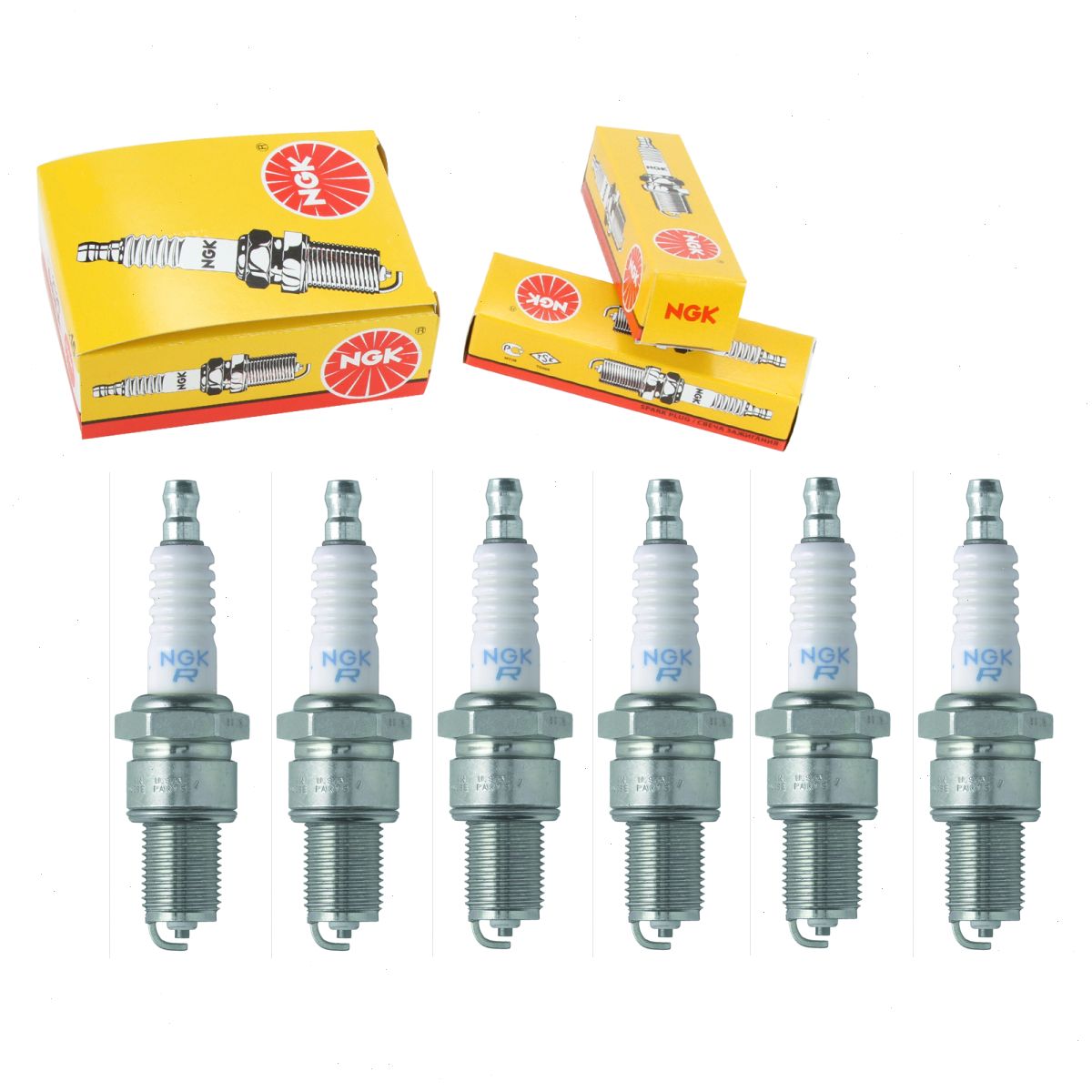 6 pc NGK 6773 Standard Spark Plugs for 0000-18-8914 065-01402-80 065-01404-80 08981-999-010 09482-00155 12992-6771-1 12992-6771-6 150261430 160793-78010 167-0275 1765082 1835754T 1835956T 1Y00