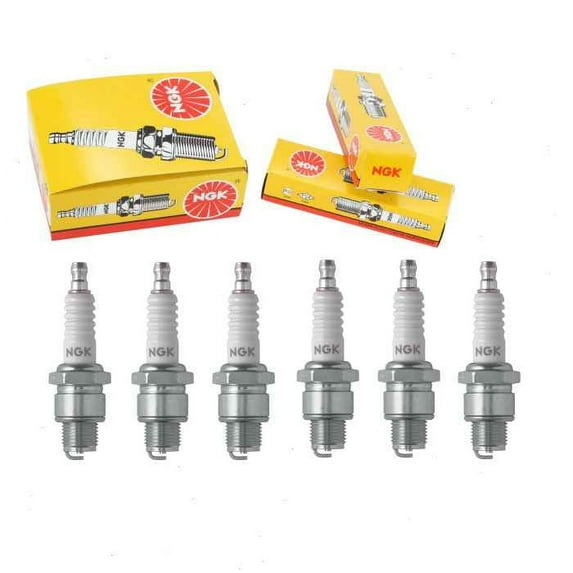 6 pc NGK 704 Standard Spark Plugs for 09482-00269 09482-00532 821 821-1 821M 821S 94701-00217 94702-00217 94703-00217 L77J4 L77JC4 Ignition Wire Secondary