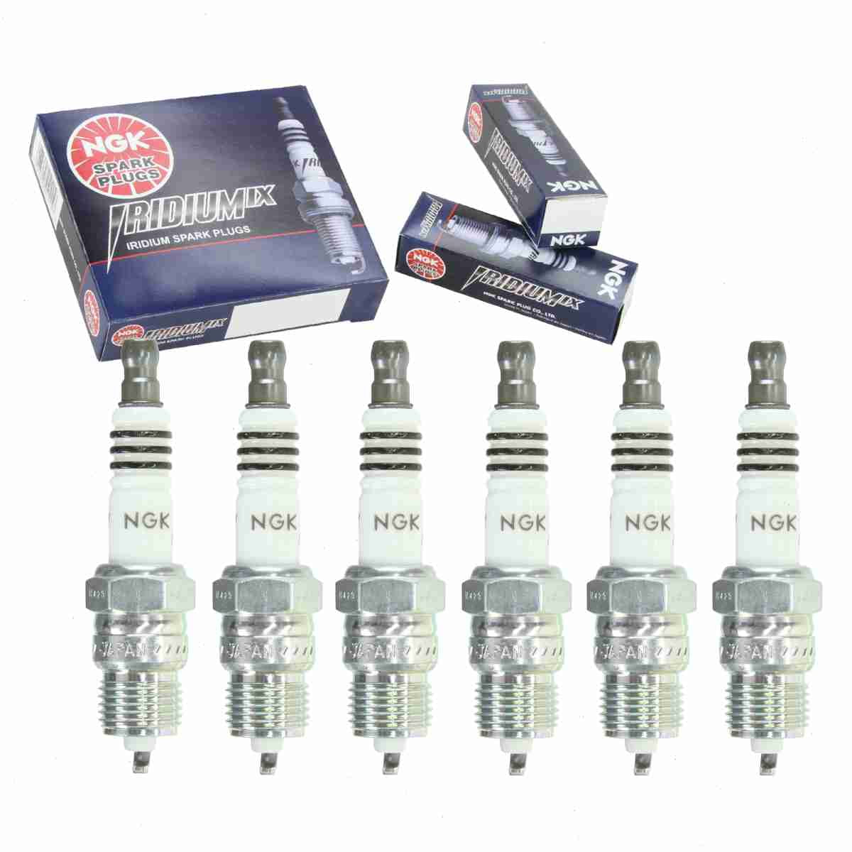 6 pc NGK 7177 Iridium IX Spark Plugs for 1 10 2 4448 4502 4716 5330 AF42 ASF32P H8BP HGR9BQI IFT16 ITF16 ITF20TT SP501 V12YC XP24 XP24DP2 XP25 XP25DP2 Ignition Wire Secondary