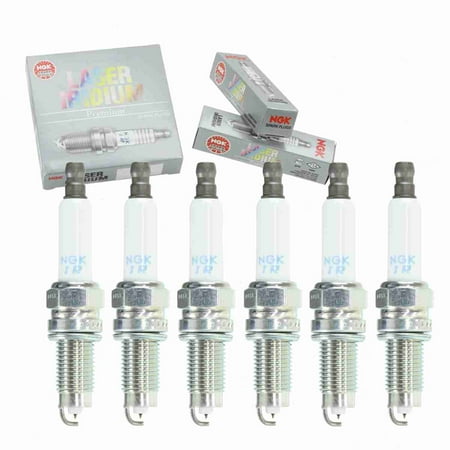 6 pc NGK 7563 Laser Iridium Spark Plugs for 101 905 606 A 9702 Ignition Wire Secondary Fits select: 2004-2006 VOLKSWAGEN TOUAREG, 2008 VOLKSWAGEN R32