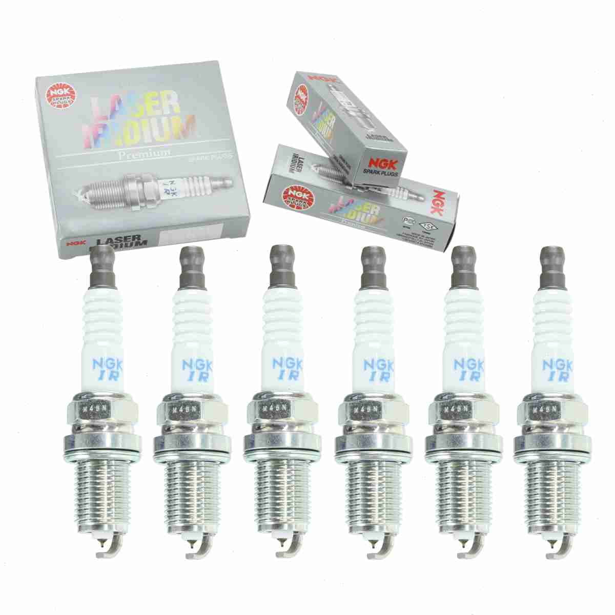 6 pc NGK 7854 Laser Iridium Spark Plugs for 09482-00538 27410-23700 4503 4701 9006 9006S IK16TT PK16TT REC10WYPB4 Ignition Wire Secondary Fits select: 2006-2010 HYUNDAI SONATA