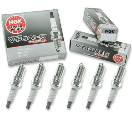 6 pc NGK 7993 V-Power Racing Spark Plugs for 684 92 S57YC Ignition Wire Secondary