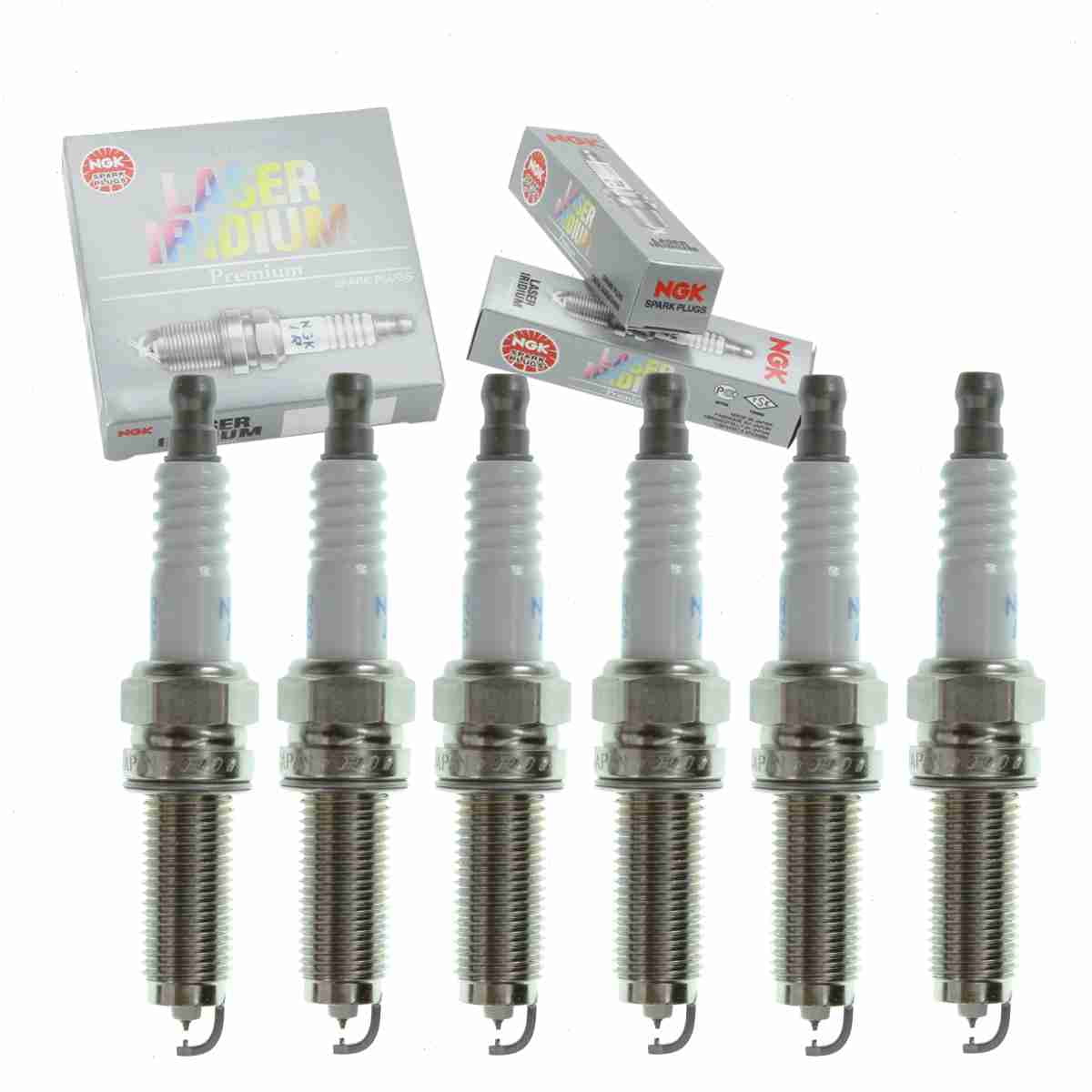 6 pc NGK 90074 Laser Iridium Spark Plugs for 12290-RN0-A01 Ignition Wire Secondary Fits select: 2012-2013 HONDA PILOT