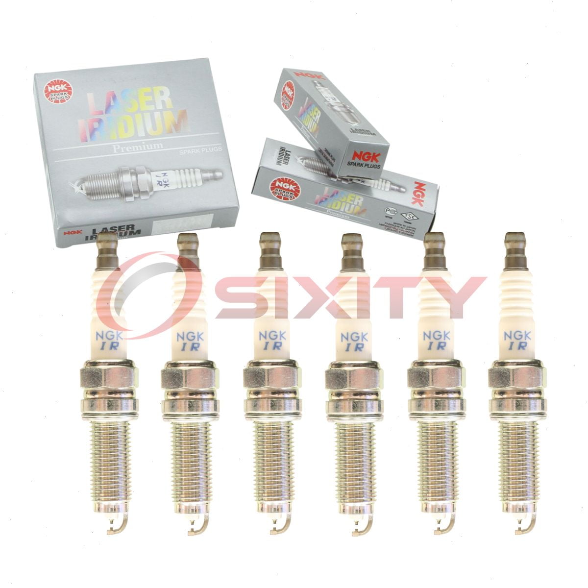 6 pc NGK 95350 Laser Iridium Spark Plugs for 12290-R9P -A010-M1 12290-R9P -A010M1 12290-R9P-A01 12290-R9P-A010-M1 Ignition Wire Secondary