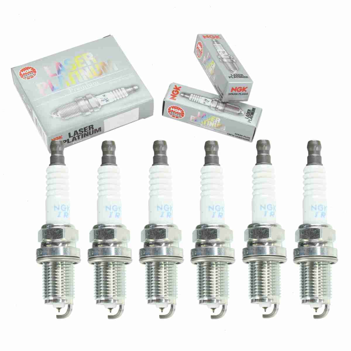 6 pc NGK 95712 Laser Platinum Spark Plugs for 12 12 0 037 663 41-835 4506 4704 6752 IKH20TT PKH20TT Ignition Wire Secondary Fits select: 2010-2013 BMW 328, 2010-2011 BMW 528