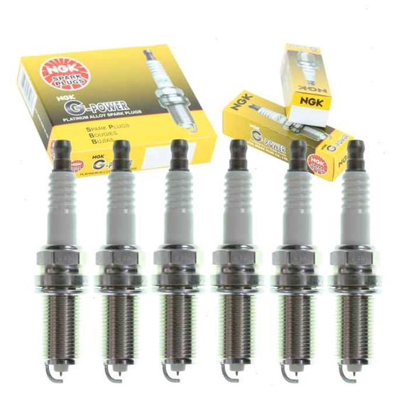 6 pc NGK G-Power Spark Plugs compatible with BMW 323i 2.5L L6 2006-2009