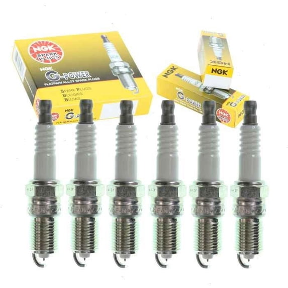 6 pc NGK G-Power Spark Plugs compatible with Ford Escape 3.0L V6 2001-2008
