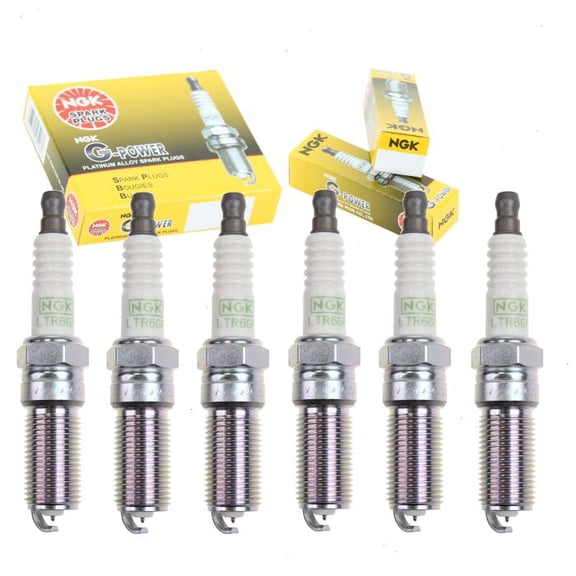 6 pc NGK G-Power Spark Plugs compatible with Ford Police Interceptor Utility 3.5L V6 2014-2019
