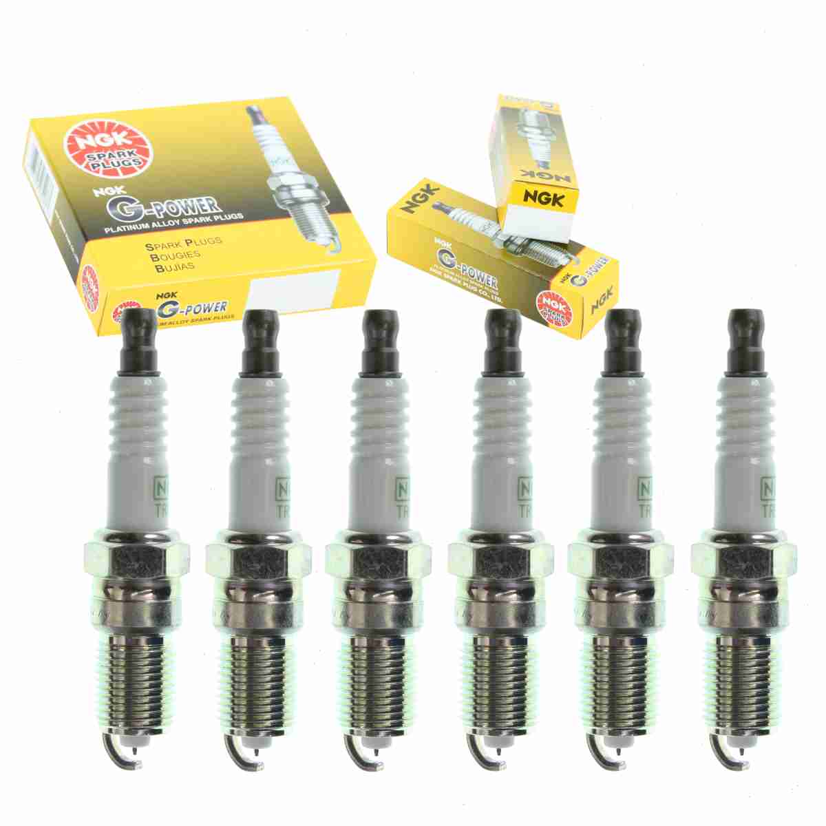 NGK V-POWER Spark Plugs Set Of 6 For 2001-2008 Ford Escape 3.0L V6 OEM Replacement