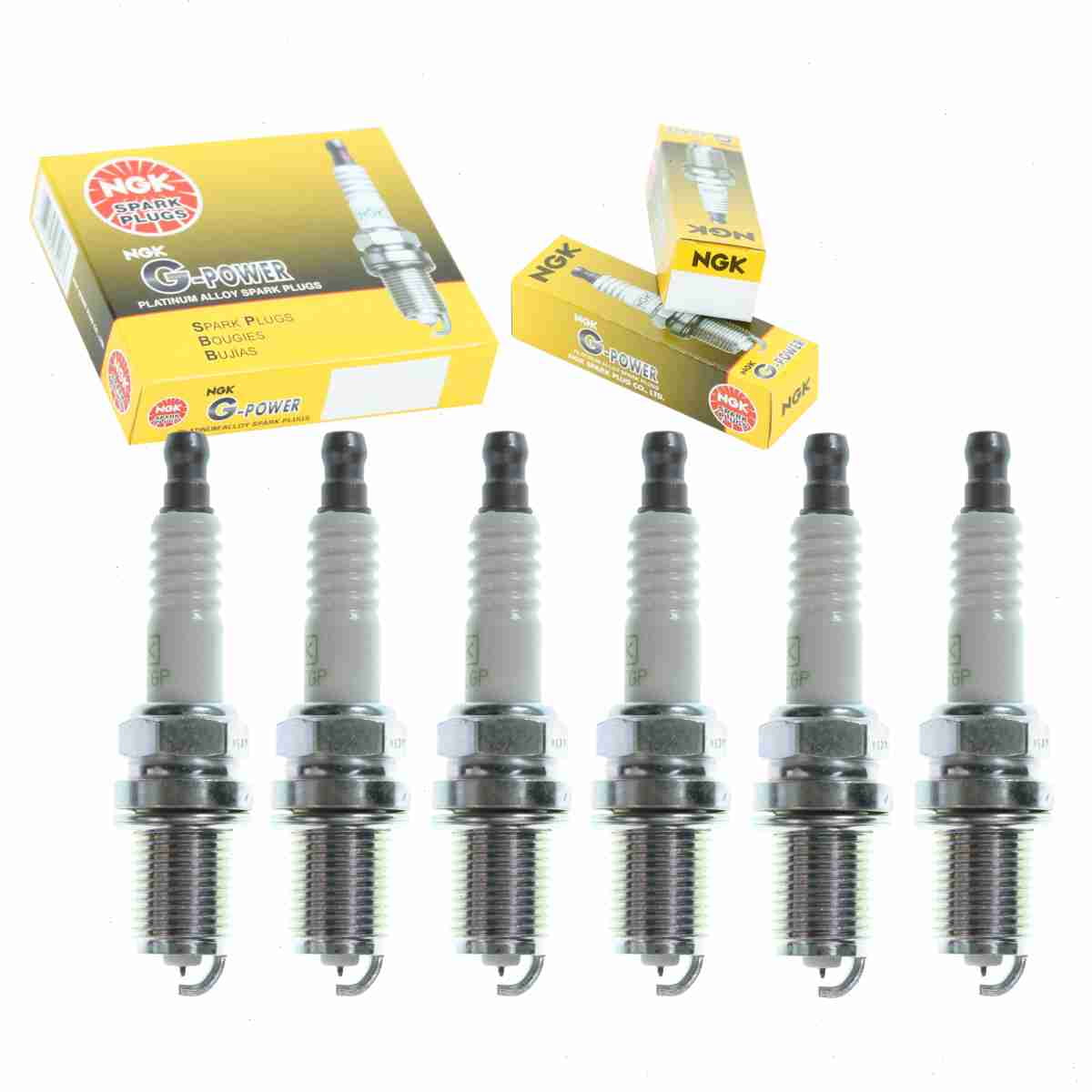 6 pc NGK G-Power Spark Plugs compatible with Suzuki Grand