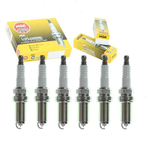 6 pc NGK G-Power Spark Plugs compatible with Toyota Venza 3.5L V6 2009-2016