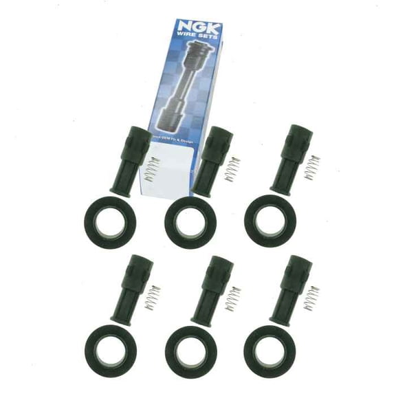 6 pc NGK Ignition Coil Boots compatible with Cadillac STS 3.6L V6 2005-2009