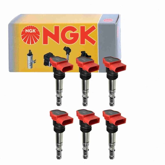 6 pc NGK Ignition Coils compatible with Audi A4 3.0L V6 2002-2005