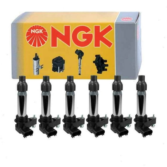 6 pc NGK Ignition Coils compatible with Cadillac CTS 3.0L 3.6L V6 2008-2016