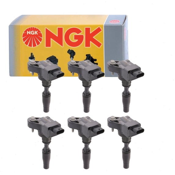 6 pc NGK Ignition Coils compatible with Chevrolet Camaro 3.6L V6 2016-2018