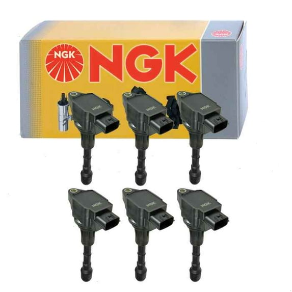 6 pc NGK Ignition Coils compatible with Infiniti QX70 3.7L V6 2014-2017