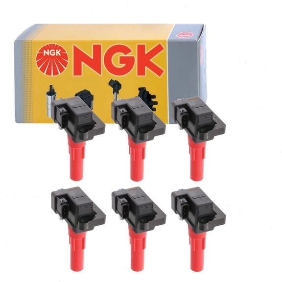 6 pc NGK Ignition Coils compatible with Subaru Outback 3.6L H6 2010-2019