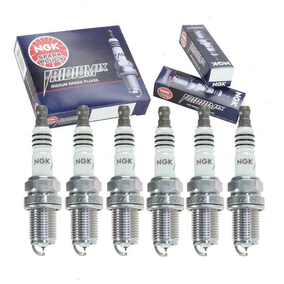 6 pc NGK Iridium IX Spark Plugs compatible with BMW 320i 2.0L 2.2L L6 1992-2005