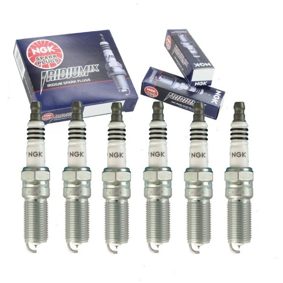 6 pc NGK Iridium IX Spark Plugs compatible with Ford Police Interceptor Utility 3.5L V6 2014-2019