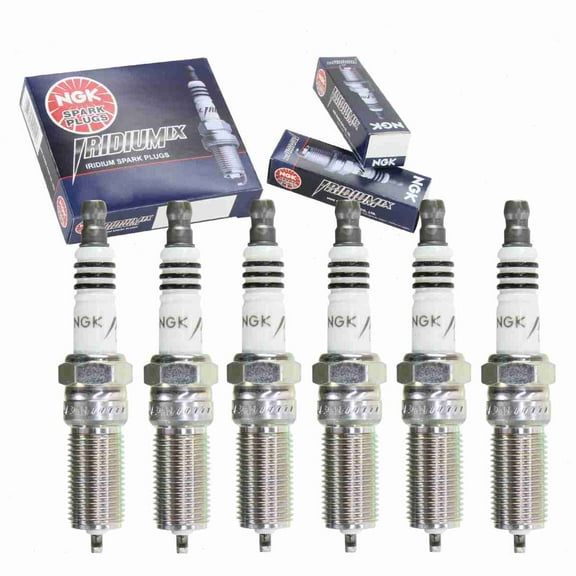 6 pc NGK Iridium IX Spark Plugs compatible with GMC Envoy XL 4.2L L6 2002-2006
