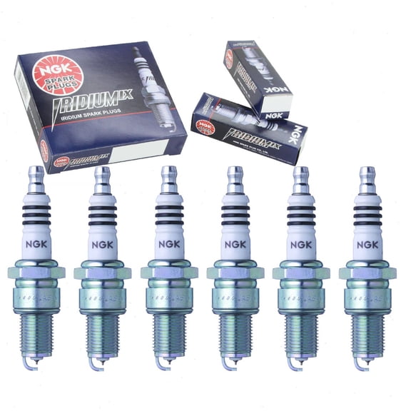 6 pc NGK Iridium IX Spark Plugs compatible with Jeep CJ7 3.8L 4.2L L6 1976-1977