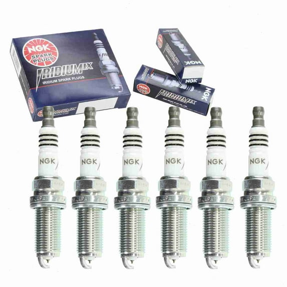 6 pc NGK Iridium IX Spark Plugs compatible with Land Rover LR2 3.2L L6 2008-2011