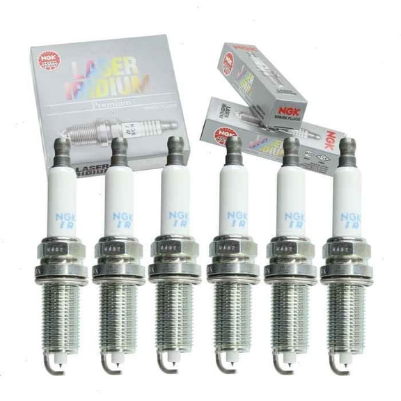6 pc NGK Laser Iridium Spark Plugs compatible with BMW 328i 3.0L L6 2007