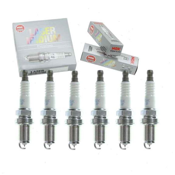 6 pc NGK Laser Iridium Spark Plugs compatible with Dodge Stratus 3.0L V6 2004-2005