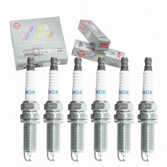 6 pc NGK Laser Iridium Spark Plugs compatible with Infiniti G35 3.5L V6 2007-2008