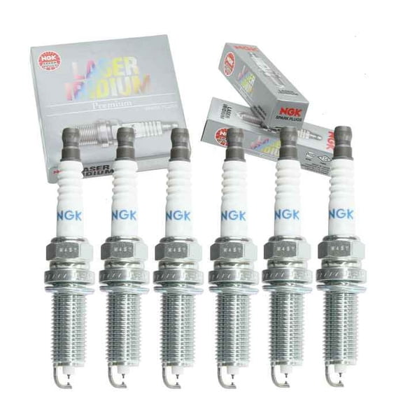 6 pc NGK Laser Iridium Spark Plugs compatible with Infiniti QX60 3.5L V6 2014-2020