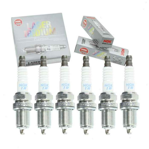 6 pc NGK Laser Iridium Spark Plugs compatible with Land Rover Freelander 2.5L V6 2002-2005
