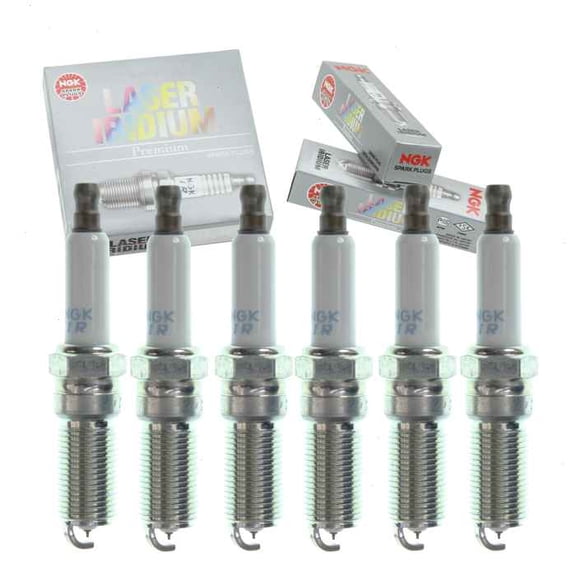 6 pc NGK Laser Iridium Spark Plugs compatible with Saab 9-4X 3.0L V6 2011