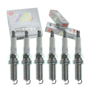 6 pc NGK Laser Iridium Spark Plugs compatible with Saab 9-5 2.8L V6 2010-2011
