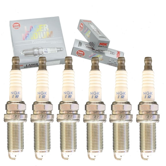 6 pc NGK Laser Iridium Spark Plugs compatible with Subaru Outback 3.6L H6 2010-2019