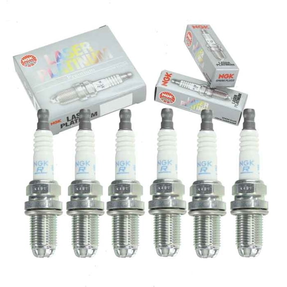 6 pc NGK Laser Platinum Spark Plugs compatible with BMW 320i 2.0L 2.2L L6 1992-2005