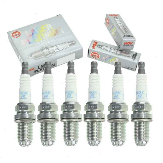 6 pc NGK Laser Platinum Spark Plugs compatible with BMW 325Ci 2.5L L6 2001-2006