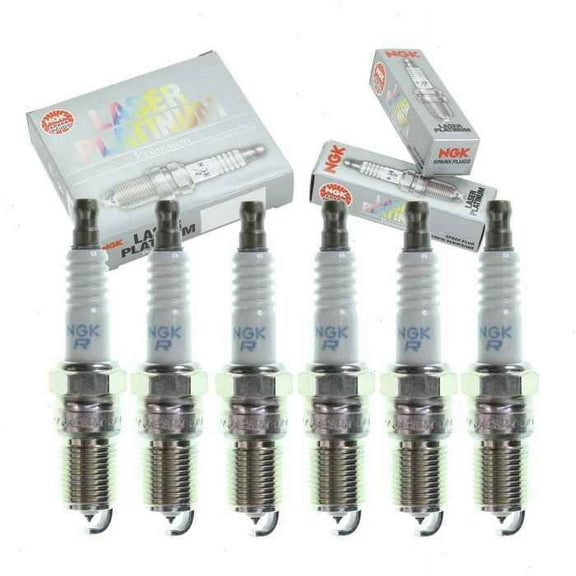 6 pc NGK Laser Platinum Spark Plugs compatible with Ford Fusion 3.0L V6 2010-2012