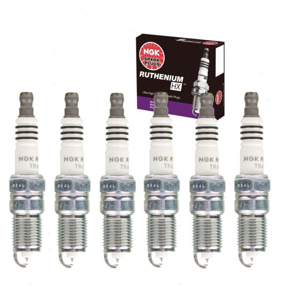 6 pc NGK Ruthenium HX Spark Plugs compatible with Buick LaCrosse 3.8L V6 2005-2009
